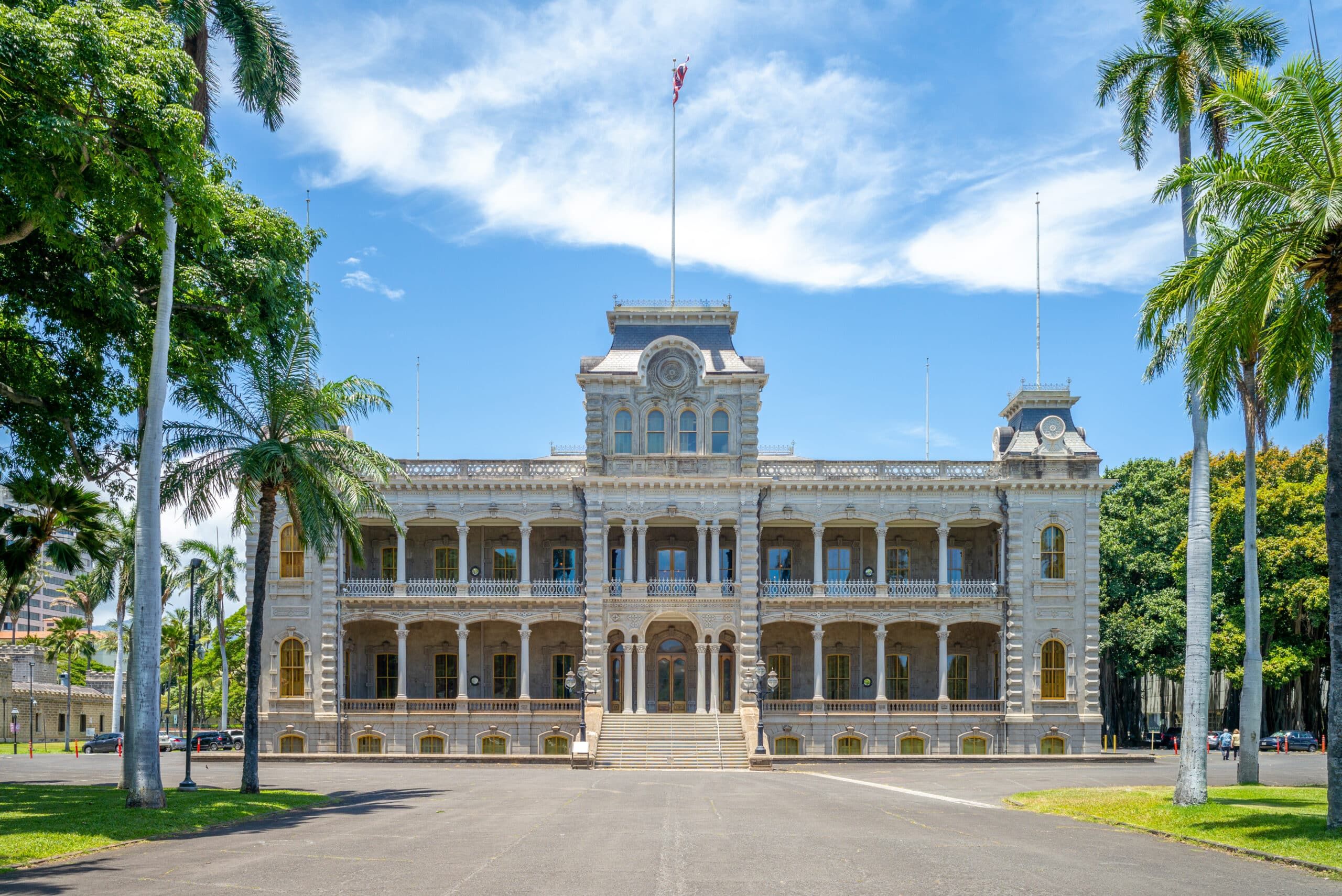 Iolani Palace in Honolulu, a symbol of Hawaiian royal and political history